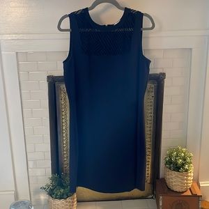 Calvin Klein Navy Blue Cocktail Dress Sleeveless w/ Cutout Details (Women’s 12)